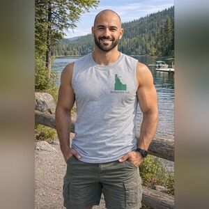 Heyburn State Park Benewah County Plummer Idaho Gray Tank Top M - Muscle Shirt